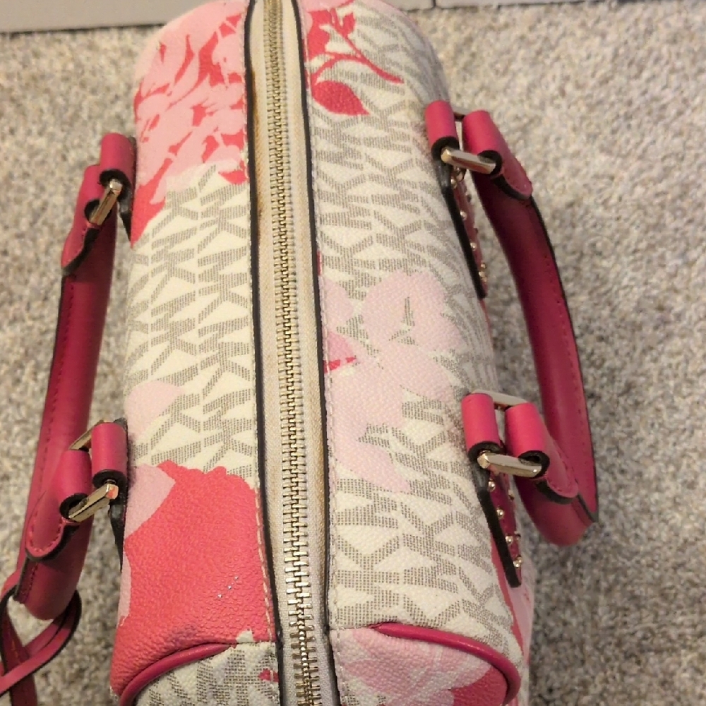 Michael Kors Pink and Cream Satchel - Picture 16 of 16